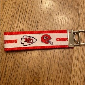 Kansas City Chiefs wristlet keychain handmade new